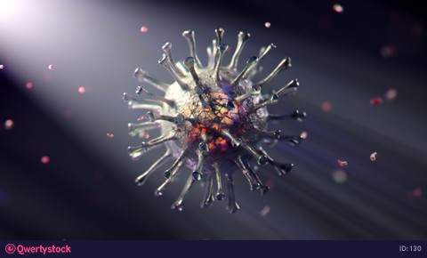 Infected virus inside the blood. Coronavirus concept. also known as 2019-nCov. 3D Rendering.