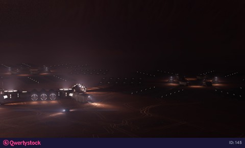 A depiction of a base on a hostile and barren planet. The small colony is equipped with two rovers for astronauts to use for exploration of the surface. 4k animation