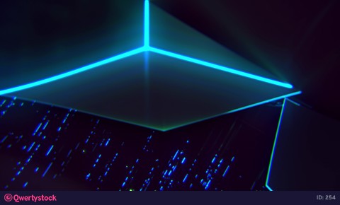 Electric concept car in abstract studio design with glowing environment. 4k 3d animation 