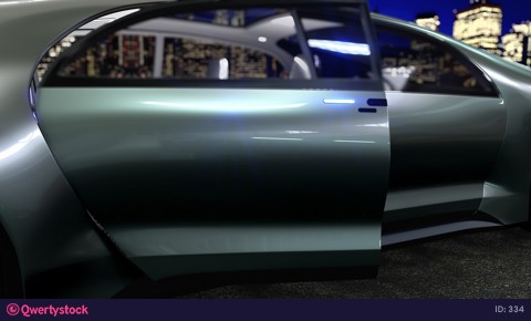 Unmanned passenger transport, the car of the future. .Transformation of the cabin for the landing of the passenger.