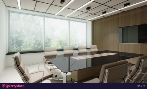 Modern interior, cabinet for negotiations.