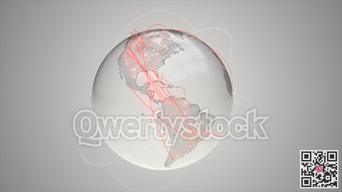 Planet with isols, global Internet communication hubs. Continents of the mainland. 3D illustration