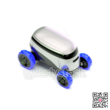 Automated Delivery Robot Service . Modern Smart Wireless Robot Delivers Goods or Food to a Customer. New Technological Iot Business Industry of Delivery Logisti