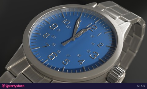 The hand-held close-up, the movement of the second hand of the clock, shows the time. 4k 3d animation