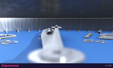The second hand of the clock is close-up. The movement of the second hand, the mechanism of the clock. 3D animation.