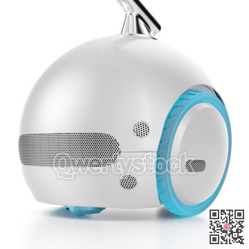 Robot with smart screen. Household Assistant. 3d illustration