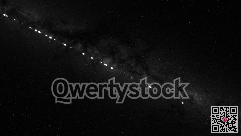 Cubsats are launched into space using a rocket, view from space on the process of launching satellites. 3d animation