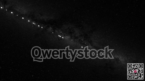 Cubsats are launched into space using a rocket, view from space on the process of launching satellites. 3d animation