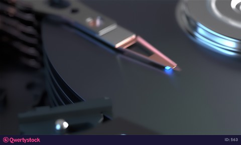 The disc is the work of the reading head. Install drivers on the women's disk. 3D rendering.