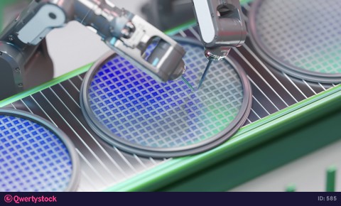 Diagnostics of microchips on a silicone wafer