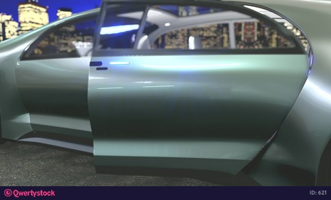 Unmanned passenger transport, the car of the future. .Transformation of the cabin for the landing of the passenger.