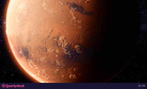 Orbiting Planet Mars. High quality 4K CG animation.