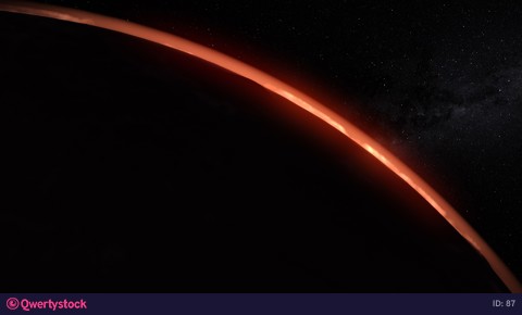 Mars planet sunset sunrise in the space 4k animation